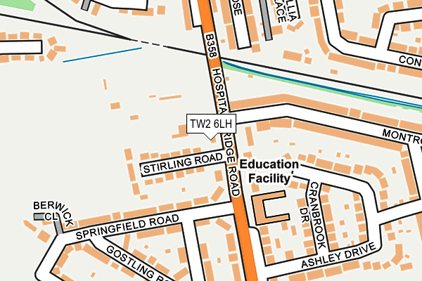 TW2 6LH map - OS OpenMap – Local (Ordnance Survey)