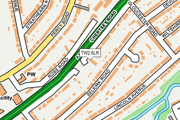 TW2 6LR map - OS OpenMap – Local (Ordnance Survey)