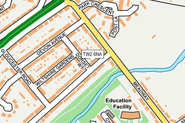 TW2 6NA map - OS OpenMap – Local (Ordnance Survey)