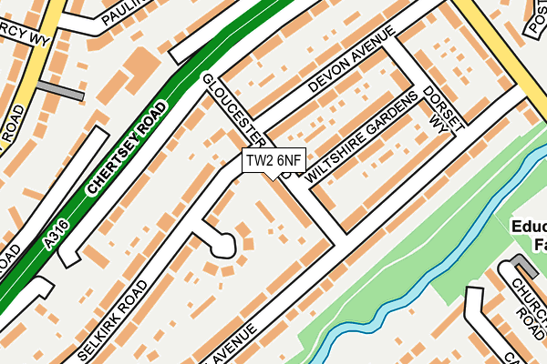 TW2 6NF map - OS OpenMap – Local (Ordnance Survey)