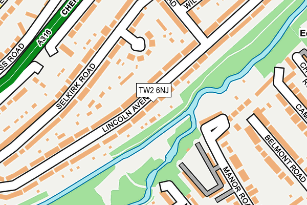 TW2 6NJ map - OS OpenMap – Local (Ordnance Survey)