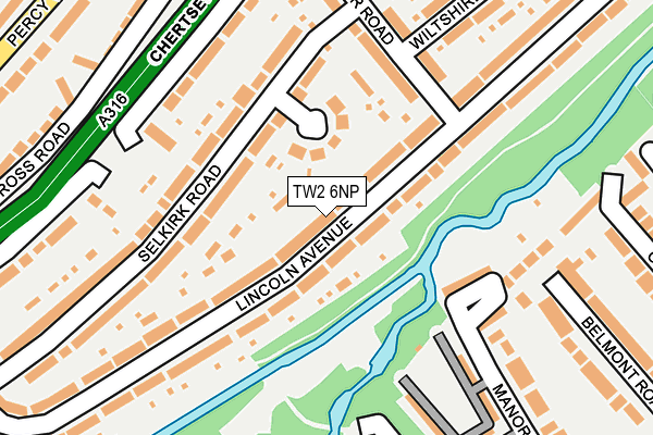 TW2 6NP map - OS OpenMap – Local (Ordnance Survey)