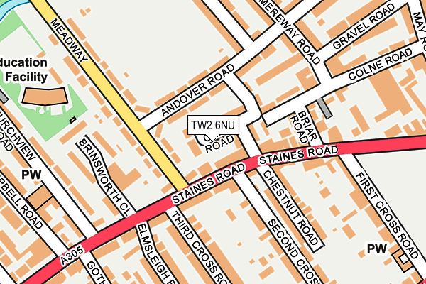 TW2 6NU map - OS OpenMap – Local (Ordnance Survey)