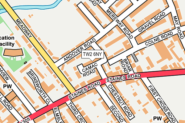 TW2 6NY map - OS OpenMap – Local (Ordnance Survey)