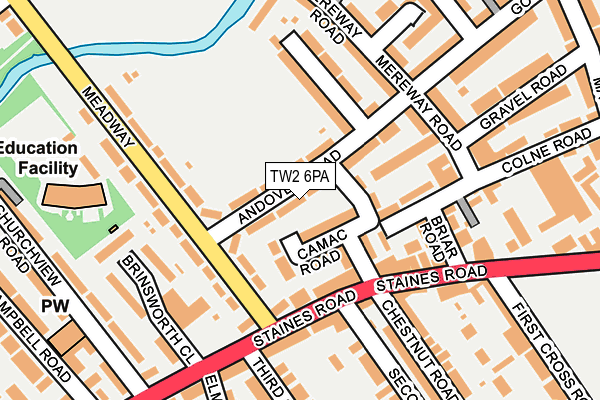 TW2 6PA map - OS OpenMap – Local (Ordnance Survey)