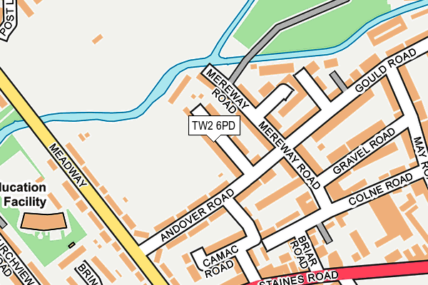 TW2 6PD map - OS OpenMap – Local (Ordnance Survey)