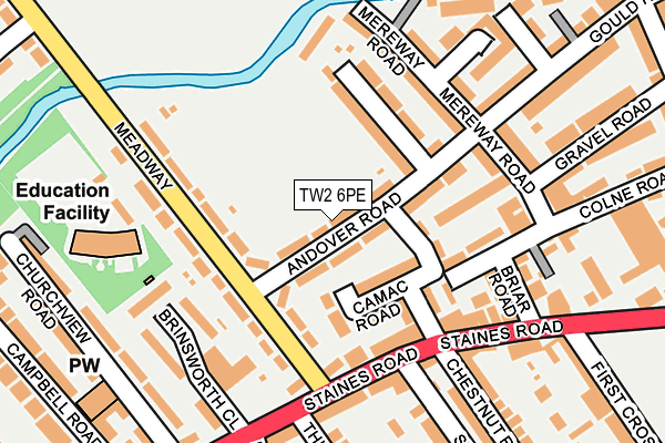 TW2 6PE map - OS OpenMap – Local (Ordnance Survey)