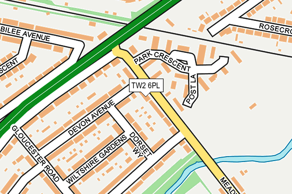 TW2 6PL map - OS OpenMap – Local (Ordnance Survey)