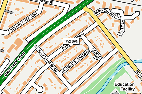 TW2 6PN map - OS OpenMap – Local (Ordnance Survey)