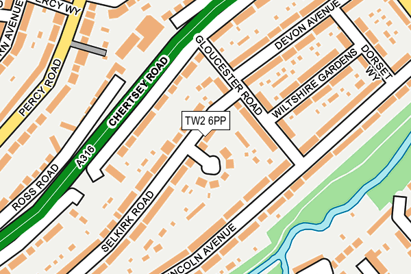 TW2 6PP map - OS OpenMap – Local (Ordnance Survey)
