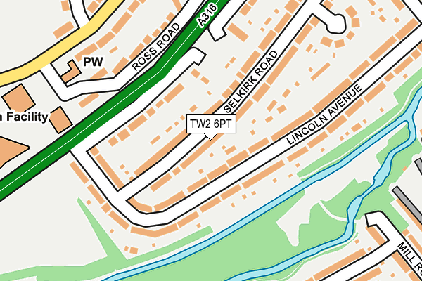 TW2 6PT map - OS OpenMap – Local (Ordnance Survey)