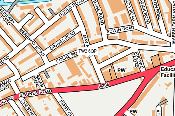 TW2 6QP map - OS OpenMap – Local (Ordnance Survey)