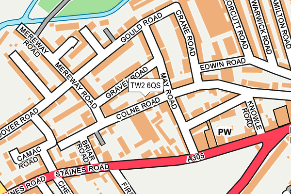 TW2 6QS map - OS OpenMap – Local (Ordnance Survey)