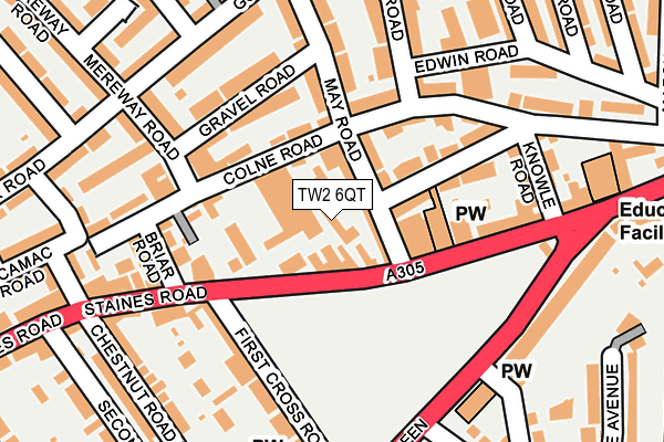 TW2 6QT map - OS OpenMap – Local (Ordnance Survey)