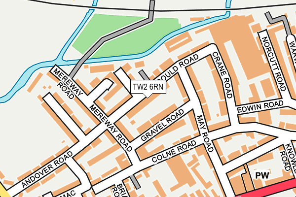 TW2 6RN map - OS OpenMap – Local (Ordnance Survey)