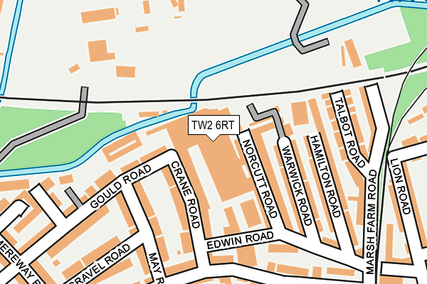 TW2 6RT map - OS OpenMap – Local (Ordnance Survey)