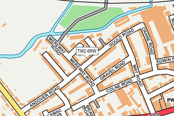 TW2 6RW map - OS OpenMap – Local (Ordnance Survey)