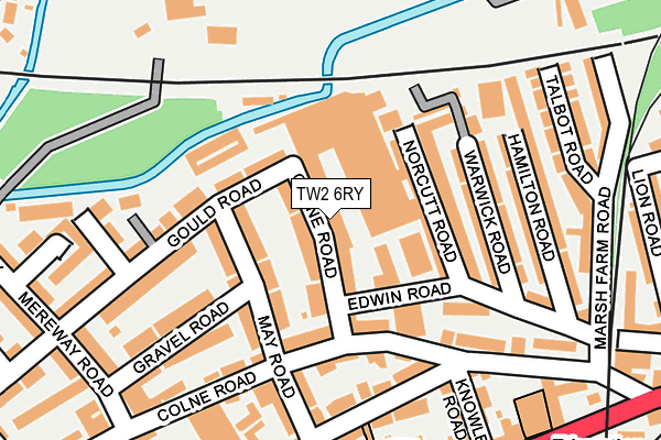 TW2 6RY map - OS OpenMap – Local (Ordnance Survey)