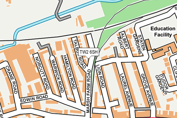TW2 6SH map - OS OpenMap – Local (Ordnance Survey)