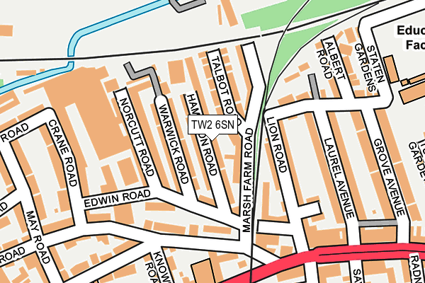 TW2 6SN map - OS OpenMap – Local (Ordnance Survey)