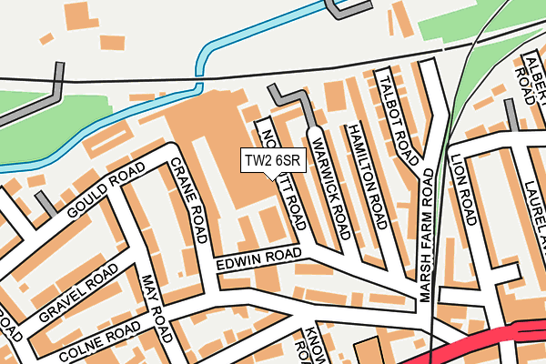 TW2 6SR map - OS OpenMap – Local (Ordnance Survey)