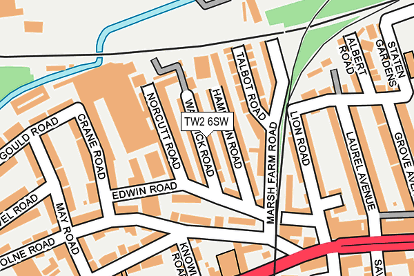 TW2 6SW map - OS OpenMap – Local (Ordnance Survey)