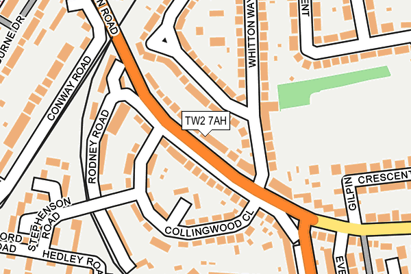 TW2 7AH map - OS OpenMap – Local (Ordnance Survey)