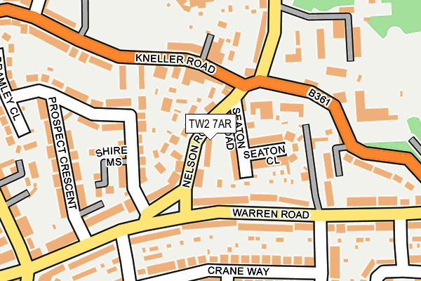 TW2 7AR map - OS OpenMap – Local (Ordnance Survey)
