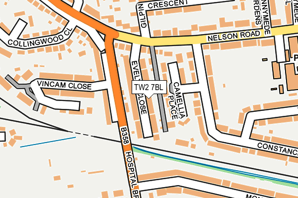 TW2 7BL map - OS OpenMap – Local (Ordnance Survey)