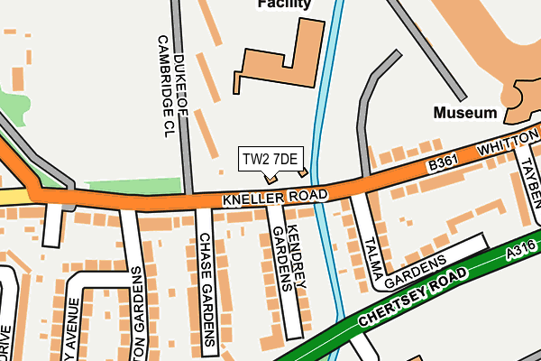 TW2 7DE map - OS OpenMap – Local (Ordnance Survey)