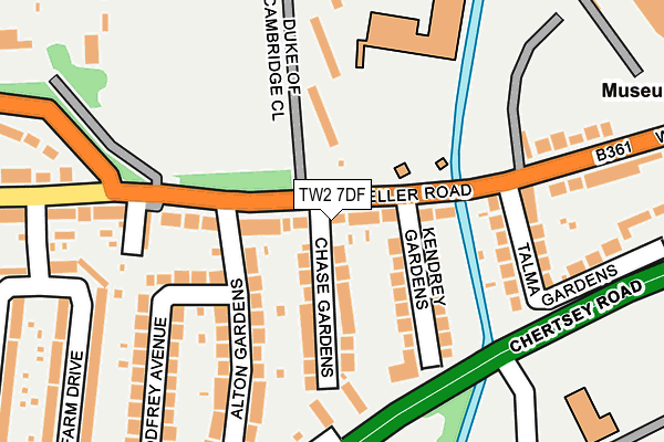TW2 7DF map - OS OpenMap – Local (Ordnance Survey)
