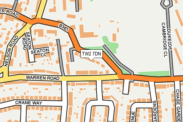 TW2 7DN map - OS OpenMap – Local (Ordnance Survey)