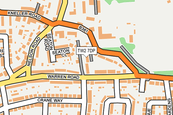 TW2 7DP map - OS OpenMap – Local (Ordnance Survey)