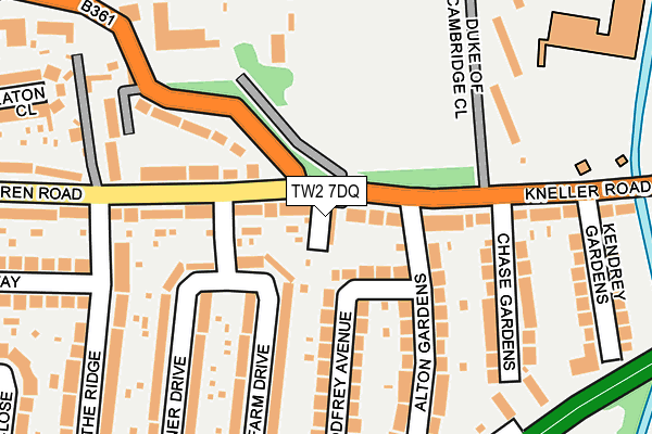 TW2 7DQ map - OS OpenMap – Local (Ordnance Survey)