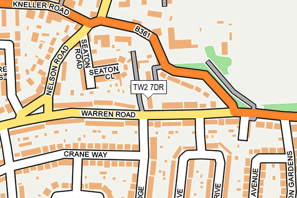TW2 7DR map - OS OpenMap – Local (Ordnance Survey)