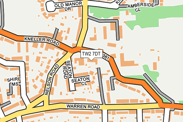 TW2 7DT map - OS OpenMap – Local (Ordnance Survey)