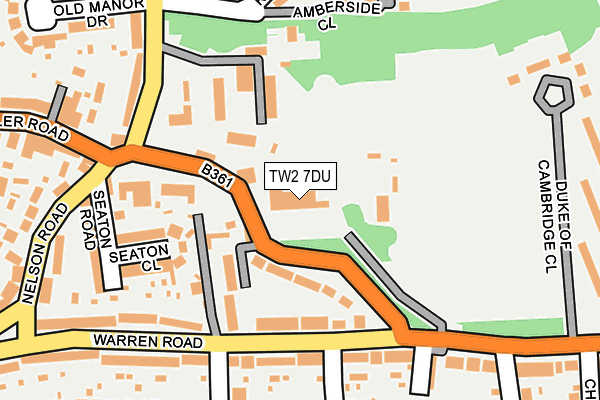 TW2 7DU map - OS OpenMap – Local (Ordnance Survey)