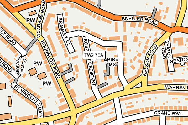TW2 7EA map - OS OpenMap – Local (Ordnance Survey)