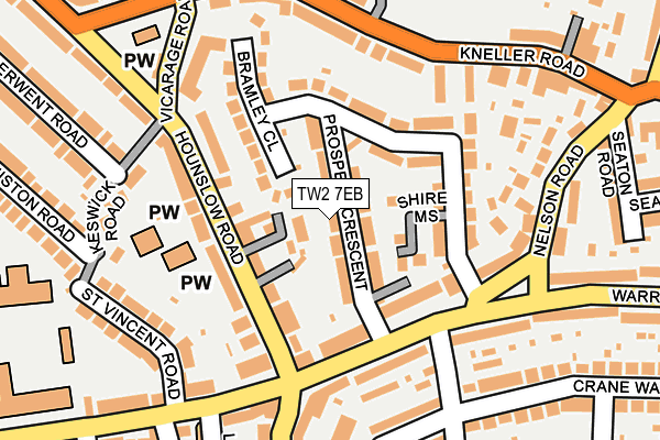 TW2 7EB map - OS OpenMap – Local (Ordnance Survey)