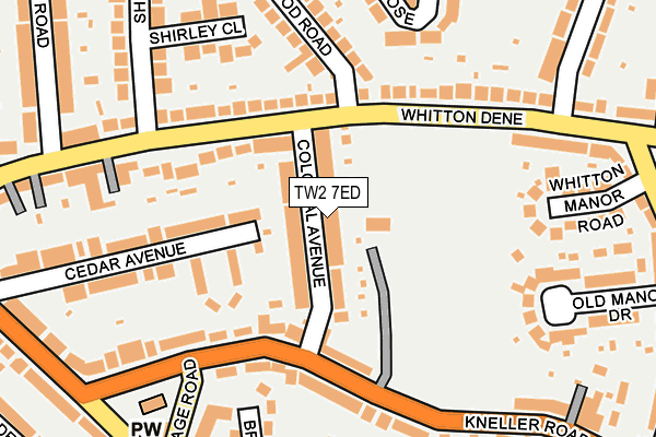 TW2 7ED map - OS OpenMap – Local (Ordnance Survey)