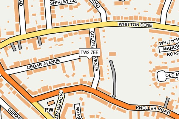 TW2 7EE map - OS OpenMap – Local (Ordnance Survey)