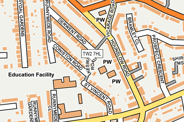 TW2 7HL map - OS OpenMap – Local (Ordnance Survey)