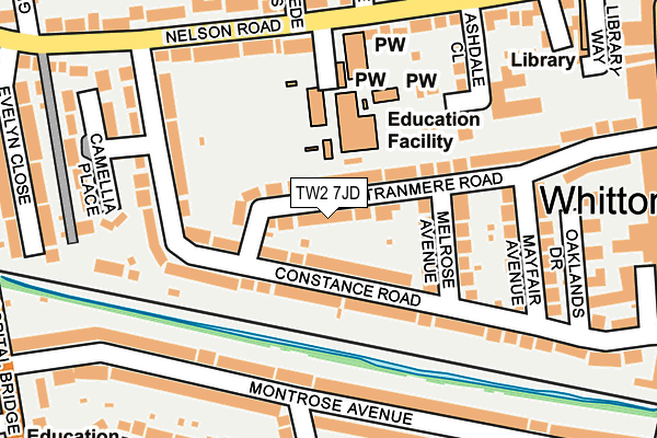 TW2 7JD map - OS OpenMap – Local (Ordnance Survey)