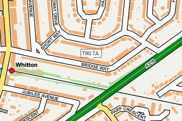TW2 7JL map - OS OpenMap – Local (Ordnance Survey)