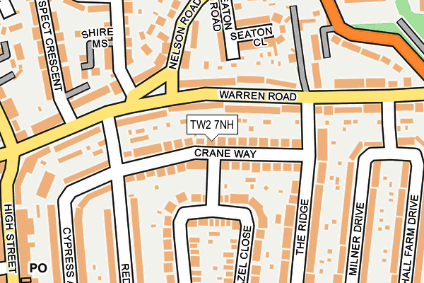 TW2 7NH map - OS OpenMap – Local (Ordnance Survey)