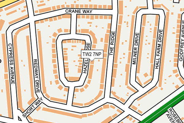TW2 7NP map - OS OpenMap – Local (Ordnance Survey)