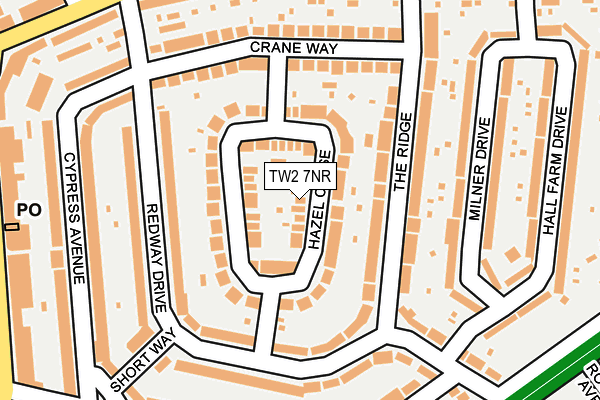TW2 7NR map - OS OpenMap – Local (Ordnance Survey)