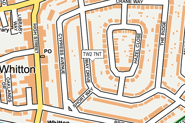 TW2 7NT map - OS OpenMap – Local (Ordnance Survey)