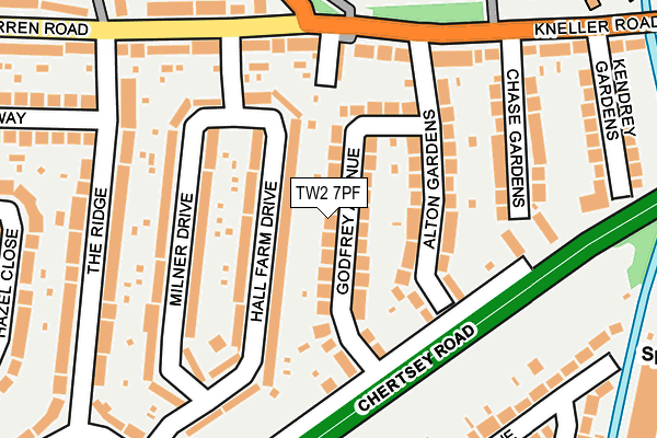 TW2 7PF map - OS OpenMap – Local (Ordnance Survey)