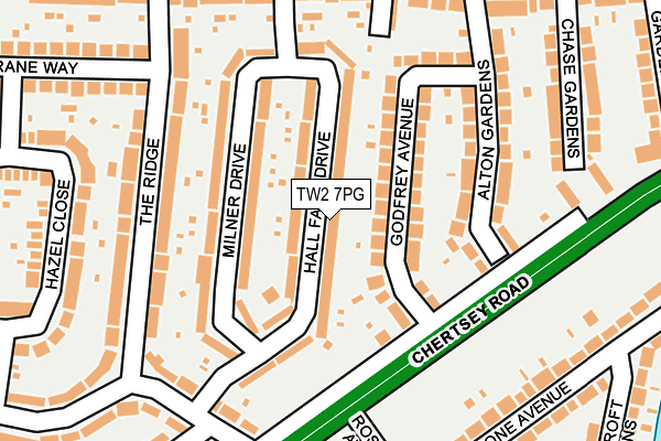 TW2 7PG map - OS OpenMap – Local (Ordnance Survey)